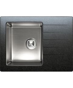 Купить Кухонная мойка комбинированная TOLERO Twist TTS-660 черная (474063) по цене 17500 руб., в Санкт-Петебруге в интернет магазине 100-Систем, а также дургие товары TOLERO из раздела Накладные мойки и Кухонные мойки