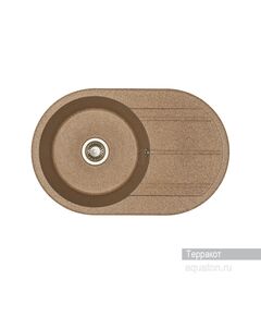Купить Мойка для кухни из литого мрамора AQUATON Амира круглая с крылом терракотовая 1A712932AI270 (1a712932ai270) по цене 10032.2 руб., в Санкт-Петебруге в интернет магазине 100-Систем, а также дургие товары AQUATON из раздела Накладные мойки и Кухонные мойки