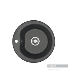 Купить Мойка для кухни из литого мрамора AQUATON Мида круглая графит 1A712732MD210 (1a712732md210) по цене 6684.7 руб., в Санкт-Петебруге в интернет магазине 100-Систем, а также дургие товары AQUATON из раздела Накладные мойки и Кухонные мойки