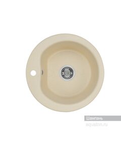 Купить Мойка для кухни из литого мрамора AQUATON Мида круглая шампань 1A712732MD290 (1a712732md290) по цене 6684.7 руб., в Санкт-Петебруге в интернет магазине 100-Систем, а также дургие товары AQUATON из раздела Накладные мойки и Кухонные мойки