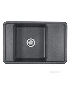 Купить Мойка для кухни из литого мрамора AQUATON Беллис 78 графит 1A725032BS210 (1a725032bs210) по цене 14203.7 руб., в Санкт-Петебруге в интернет магазине 100-Систем, а также дургие товары AQUATON из раздела Накладные мойки и Кухонные мойки