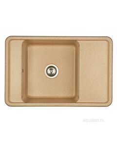 Купить Мойка для кухни из литого мрамора AQUATON Беллис 78 песочный 1A725032BS220 (1a725032bs220) по цене 14203.7 руб., в Санкт-Петебруге в интернет магазине 100-Систем, а также дургие товары AQUATON из раздела Накладные мойки и Кухонные мойки