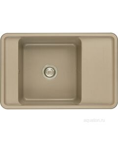 Купить Мойка для кухни из литого мрамора AQUATON Беллис 78 серый  шёлк 1A725032BS250 (1a725032bs250) по цене 14203.7 руб., в Санкт-Петебруге в интернет магазине 100-Систем, а также дургие товары AQUATON из раздела Накладные мойки и Кухонные мойки