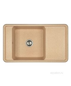 Купить Мойка для кухни из литого мрамора AQUATON Беллис 87 песочный 1A724832BS220 (1a724832bs220) по цене 14718.7 руб., в Санкт-Петебруге в интернет магазине 100-Систем, а также дургие товары AQUATON из раздела Накладные мойки и Кухонные мойки
