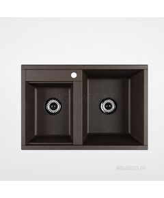 Купить Мойка для кухни из литого мрамора AQUATON Делия 78 DBL 2 чаши кофе 1A723132DE280 (1a723132de280) по цене 14718.7 руб., в Санкт-Петебруге в интернет магазине 100-Систем, а также дургие товары AQUATON из раздела Накладные мойки и Кухонные мойки