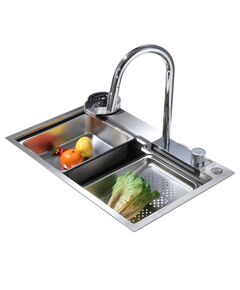 Купить Кухонная мойка ABBER Wasser Kreis AF2194 хром (af2194) по цене 25200 руб., в Санкт-Петебруге в интернет магазине 100-Систем, а также дургие товары ABBER из раздела Накладные мойки и Кухонные мойки