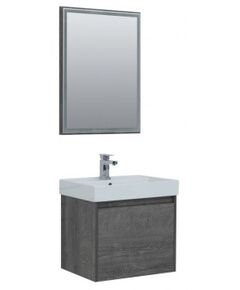Купить Мебель для ванной Aquanet Nova Lite 60 дуб рошелье (1 ящик) (242923) по цене 45614 руб., в Санкт-Петебруге в интернет магазине 100-Систем, а также дургие товары AQUANET из раздела Готовые решения для ванной комнаты и Мебель для ванной комнаты