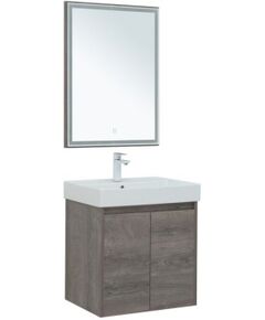 Купить Мебель для ванной Aquanet Nova Lite 60 дуб рошелье (2 дверцы) (00302533) по цене 38631 руб., в Санкт-Петебруге в интернет магазине 100-Систем, а также дургие товары AQUANET из раздела Готовые решения для ванной комнаты и Мебель для ванной комнаты