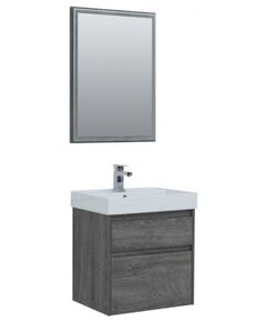 Купить Мебель для ванной Aquanet Nova Lite 60 дуб рошелье (2 ящика) (242920) по цене 47773 руб., в Санкт-Петебруге в интернет магазине 100-Систем, а также дургие товары AQUANET из раздела Готовые решения для ванной комнаты и Мебель для ванной комнаты
