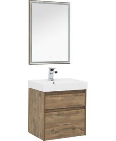 Купить Мебель для ванной Aquanet Nova Lite 60 дуб рустикальный (2 ящика) (254216) по цене 47773 руб., в Санкт-Петебруге в интернет магазине 100-Систем, а также дургие товары AQUANET из раздела Готовые решения для ванной комнаты и Мебель для ванной комнаты