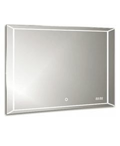 Купить Зеркало Aquanika Quadro AQQ6080RU03 с подсветкой и сенсорным выключателем, часы 80х60 см. (aqq6080ru03) по цене 10700.21 руб., в Санкт-Петебруге в интернет магазине 100-Систем, а также дургие товары  из раздела Зеркала и Мебель для ванной комнаты