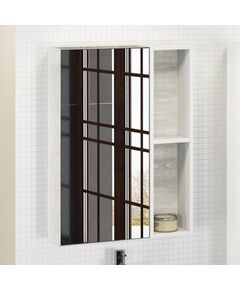 Купить COMFORTY. Зеркало-шкаф "Прага-60" дуб белый (00004147599) по цене 11000 руб., в Санкт-Петебруге в интернет магазине 100-Систем, а также дургие товары COMFORTY из раздела Зеркальные шкафы для ванной и Мебель для ванной комнаты