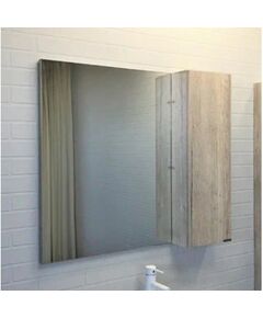 Купить Зеркало-шкаф Comforty Порто-90 дуб дымчатый (00-00009443cf) по цене 11000 руб., в Санкт-Петебруге в интернет магазине 100-Систем, а также дургие товары COMFORTY из раздела Зеркальные шкафы для ванной и Мебель для ванной комнаты