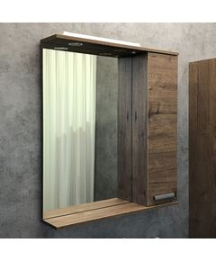Купить COMFORTY. Зеркало-шкаф "Марио-75" дуб темный (00-00004159) по цене 14190 руб., в Санкт-Петебруге в интернет магазине 100-Систем, а также дургие товары COMFORTY из раздела Зеркальные шкафы для ванной и Мебель для ванной комнаты