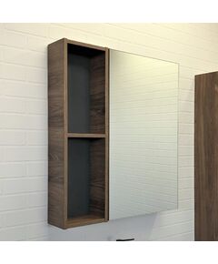 Купить Зеркало-шкаф Comforty Порто-75 дуб темно-коричневый (00-00009231cf) по цене 12650 руб., в Санкт-Петебруге в интернет магазине 100-Систем, а также дургие товары COMFORTY из раздела Зеркальные шкафы для ванной и Мебель для ванной комнаты