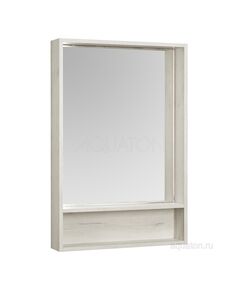 Купить Зеркальный шкаф AQUATON Флай 60 белый, дуб крафт 1A237602FA860 (1a237602fa860) по цене 5219 руб., в Санкт-Петебруге в интернет магазине 100-Систем, а также дургие товары AQUATON из раздела Зеркальные шкафы для ванной и Мебель для ванной комнаты