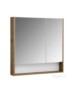 Купить Зеркальный шкаф AQUATON Сканди 90 белый, дуб рустикальный 1A252302SDZ90 (1a252302sdz90) по цене 8767.5 руб., в Санкт-Петебруге в интернет магазине 100-Систем, а также дургие товары AQUATON из раздела Зеркальные шкафы для ванной и Мебель для ванной комнаты