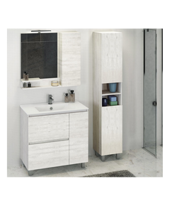 Купить Comforty. Зеркало-шкаф "Верона-90" дуб белый (00004136714cf) по цене 12980 руб., в Санкт-Петебруге в интернет магазине 100-Систем, а также дургие товары COMFORTY из раздела Зеркальные шкафы для ванной и Мебель для ванной комнаты
