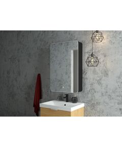 Купить Зеркало-шкаф Континент ELTORO 560х850 черный (мвк113) по цене 22600 руб., в Санкт-Петебруге в интернет магазине 100-Систем, а также дургие товары Континент из раздела Зеркальные шкафы для ванной и Мебель для ванной комнаты