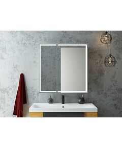 Купить Зеркало-шкаф Континент ALLURE 800х800 белый (мвк045) по цене 23780 руб., в Санкт-Петебруге в интернет магазине 100-Систем, а также дургие товары Континент из раздела Зеркальные шкафы для ванной и Мебель для ванной комнаты