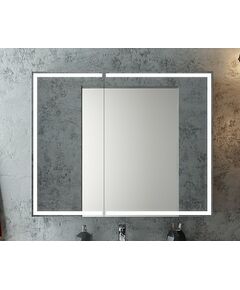 Купить Зеркало-шкаф Континент MIRROR BOX 1000х800 черный (мвк051) по цене 28820 руб., в Санкт-Петебруге в интернет магазине 100-Систем, а также дургие товары Континент из раздела Зеркальные шкафы для ванной и Мебель для ванной комнаты