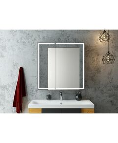Купить Зеркало-шкаф Континент MIRROR BOX 600х800 черный (мвк052) по цене 24740 руб., в Санкт-Петебруге в интернет магазине 100-Систем, а также дургие товары Континент из раздела Зеркальные шкафы для ванной и Мебель для ванной комнаты