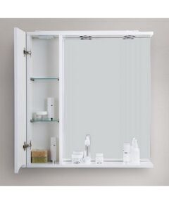 Купить Зеркало со шкафом BelBagno MARINO-SPC-700/750-1A-BL-P-L 70 с подсветкой Bianco Lucido (marino-spc-700/750-1a-bl-p-l) по цене 16300 руб., в Санкт-Петебруге в интернет магазине 100-Систем, а также дургие товары BelBagno из раздела Зеркальные шкафы для ванной и Мебель для ванной комнаты