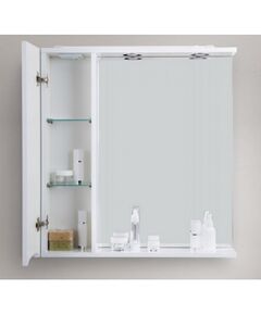Купить Зеркало со шкафом BelBagno MARINO-SPC-900/750-1A-BL-P-L 90 с подсветкой Bianco Lucido (marino-spc-900/750-1a-bl-p-l) по цене 18500 руб., в Санкт-Петебруге в интернет магазине 100-Систем, а также дургие товары BelBagno из раздела Зеркальные шкафы для ванной и Мебель для ванной комнаты