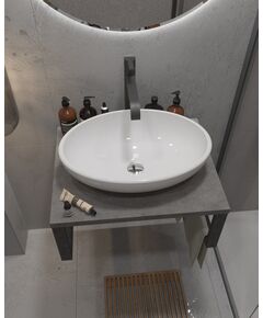 Купить 1MARKA Столешница GRUNGE LOFT 60 Бетон темно-серый (ц0000001585) по цене 6630 руб., в Санкт-Петебруге в интернет магазине 100-Систем, а также дургие товары 1MARKA из раздела Столешницы и Мебель для ванной комнаты