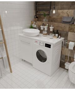 Купить 1MARKA Столешница под стир.машину Wash 110 белый глянец (ц0000004097) по цене 6327 руб., в Санкт-Петебруге в интернет магазине 100-Систем, а также дургие товары 1MARKA из раздела Столешницы и Мебель для ванной комнаты