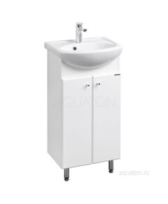 Купить Тумба под раковину AQUATON Мира Н 45 белый 1A104401MR010 (1a104401mr010) по цене 7216.5 руб., в Санкт-Петебруге в интернет магазине 100-Систем, а также дургие товары AQUATON из раздела Тумбы под раковину и Мебель для ванной комнаты