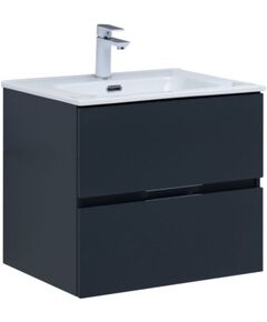 Купить Тумба под раковину Aquanet Алвита New 60 2 ящика, антрацит (00277511) по цене 26098 руб., в Санкт-Петебруге в интернет магазине 100-Систем, а также дургие товары AQUANET из раздела Тумбы под раковину и Мебель для ванной комнаты