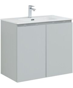Купить Тумба под раковину Aquanet Алвита New 80 2 дверцы, серый (00277528) по цене 21940 руб., в Санкт-Петебруге в интернет магазине 100-Систем, а также дургие товары AQUANET из раздела Тумбы под раковину и Мебель для ванной комнаты