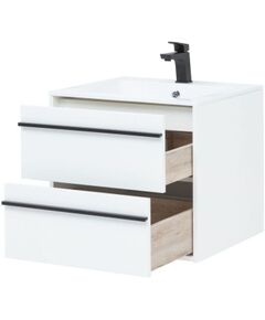Купить Тумба под раковину Aquanet Lino 60 белый матовый (00253901) по цене 31823 руб., в Санкт-Петебруге в интернет магазине 100-Систем, а также дургие товары AQUANET из раздела Тумбы под раковину и Мебель для ванной комнаты