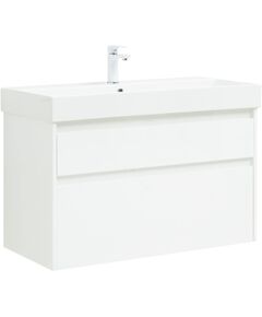 Купить Тумба под раковину Aquanet Nova Lite 100 (SLIM SYNERGY) белый, 2 ящика (00249940) по цене 33517 руб., в Санкт-Петебруге в интернет магазине 100-Систем, а также дургие товары AQUANET из раздела Тумбы под раковину и Мебель для ванной комнаты