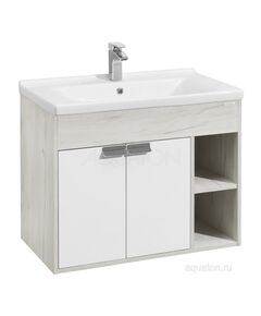 Купить Тумба под раковину AQUATON Флай 80 белый, дуб крафт  1A237401FAX10 (1a237401fax10) по цене 10276.5 руб., в Санкт-Петебруге в интернет магазине 100-Систем, а также дургие товары AQUATON из раздела Тумбы под раковину и Мебель для ванной комнаты