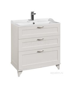 Купить Тумба под раковину AQUATON Леон 80 Н дуб белый 1A187801LBPS0 (1a187801lbps0) по цене 33567.7 руб., в Санкт-Петебруге в интернет магазине 100-Систем, а также дургие товары AQUATON из раздела Тумбы под раковину и Мебель для ванной комнаты