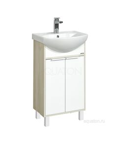 Купить Тумба под раковину AQUATON Рико 50 белый, ясень фабрик 1A212401RIB90 (1a212401rib90) по цене 8831.5 руб., в Санкт-Петебруге в интернет магазине 100-Систем, а также дургие товары AQUATON из раздела Тумбы под раковину и Мебель для ванной комнаты