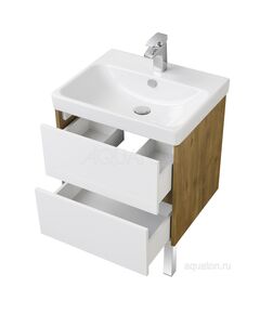 Купить Тумба под раковину AQUATON Сканди 70 белая, дуб рустикальный 1A251801SDZ90 (1a251801sdz90) по цене 9967.5 руб., в Санкт-Петебруге в интернет магазине 100-Систем, а также дургие товары AQUATON из раздела Тумбы под раковину и Мебель для ванной комнаты
