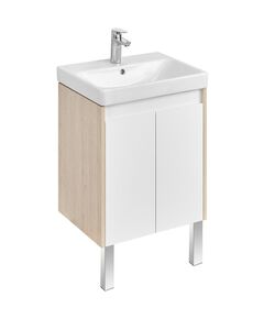 Купить Тумба под раковину дуб/белый 55см AQUATON Сканди 1A278801SDB20 (1a278801sdb20) по цене 7717.5 руб., в Санкт-Петебруге в интернет магазине 100-Систем, а также дургие товары AQUATON из раздела Тумбы под раковину и Мебель для ванной комнаты
