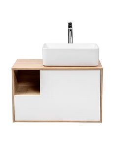 Купить Тумба под раковину QUADRO 80 AQQ804650RU78 80х46х50 дуб см. давос (aqq804650ru78) по цене 15880.2 руб., в Санкт-Петебруге в интернет магазине 100-Систем, а также дургие товары  из раздела Тумбы под раковину и Мебель для ванной комнаты