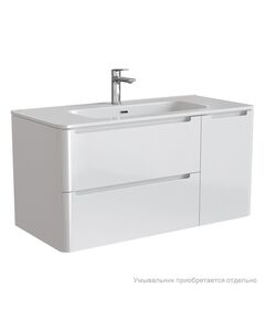 Купить Тумба подвесная, белый, 100 см, Edifice, IDDIS, EDI10W1i95. Подходит умывальник 0101000i28 (edi10w1i95) по цене 38190 руб., в Санкт-Петебруге в интернет магазине 100-Систем, а также дургие товары IDDIS из раздела Тумбы под раковину и Мебель для ванной комнаты