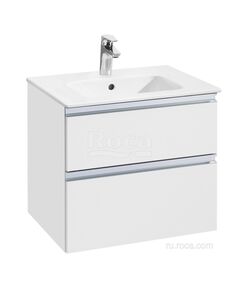 Купить Тумба под раковину Roca The Gap 60 белый глянец 2 ящика A857397806 (a857397806) по цене 21219.77 руб., в Санкт-Петебруге в интернет магазине 100-Систем, а также дургие товары ROCA из раздела Тумбы под раковину и Мебель для ванной комнаты