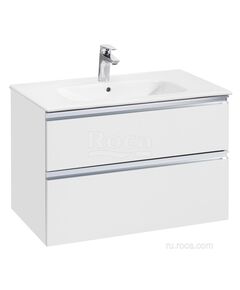 Купить Тумба под раковину Roca The Gap 80 белый глянец 2 ящика A857399806 (a857399806) по цене 23065.77 руб., в Санкт-Петебруге в интернет магазине 100-Систем, а также дургие товары ROCA из раздела Тумбы под раковину и Мебель для ванной комнаты