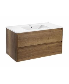 Купить База под раковину Gio 1000 подвесная, 2 выкатных ящика soft-close, T.Oak, , шт (vmc-2g100to) по цене 22695.5 руб., в Санкт-Петебруге в интернет магазине 100-Систем, а также дургие товары Vincea из раздела Тумбы под раковину и Мебель для ванной комнаты