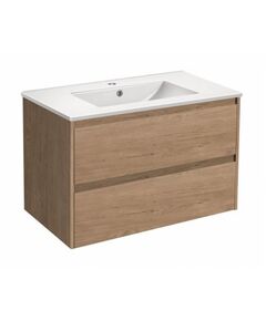 Купить База под раковину Gio 800 подвесная, 2 выкатных ящика soft-close, N.Oak, , шт (vmc-2g800no) по цене 17489.5 руб., в Санкт-Петебруге в интернет магазине 100-Систем, а также дургие товары Vincea из раздела Тумбы под раковину и Мебель для ванной комнаты