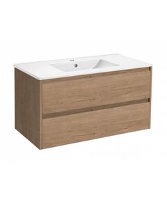 Купить База под раковину Gio 1000 подвесная, 2 выкатных ящика soft-close, N.Oak, , шт (vmc-2g100no) по цене 22695.5 руб., в Санкт-Петебруге в интернет магазине 100-Систем, а также дургие товары Vincea из раздела Тумбы под раковину и Мебель для ванной комнаты