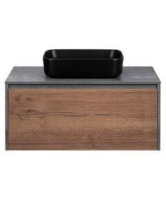 Купить База под накладную раковину Mesa 1000 подвесная, 1 выкатной/1 скрытый ящик soft close, T.Oak + Beton, , шт (vmc-2ms100tb) по цене 27930 руб., в Санкт-Петебруге в интернет магазине 100-Систем, а также дургие товары Vincea из раздела Тумбы под раковину и Мебель для ванной комнаты