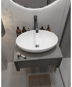 Купить 1MARKA Тумба GRUNGE LOFT 60П 1в.я Бетон темно-серый (ц0000001581) по цене 16293 руб., в Санкт-Петебруге в интернет магазине 100-Систем, а также дургие товары 1MARKA из раздела Тумбы под раковину и Мебель для ванной комнаты