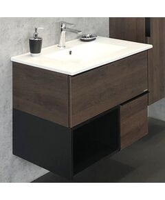 Купить COMFORTY. Тумба-умывальник "Франкфурт-75" дуб шоколадно-коричневый с раковиной COMFORTY 75E (00004150531) по цене 32450 руб., в Санкт-Петебруге в интернет магазине 100-Систем, а также дургие товары COMFORTY из раздела Тумбы с умывальником и Мебель для ванной комнаты